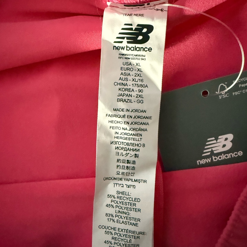 NWT women’s New Balance sport short 2 in 1 athletic shorts pink size XL - Picture 3 of 6